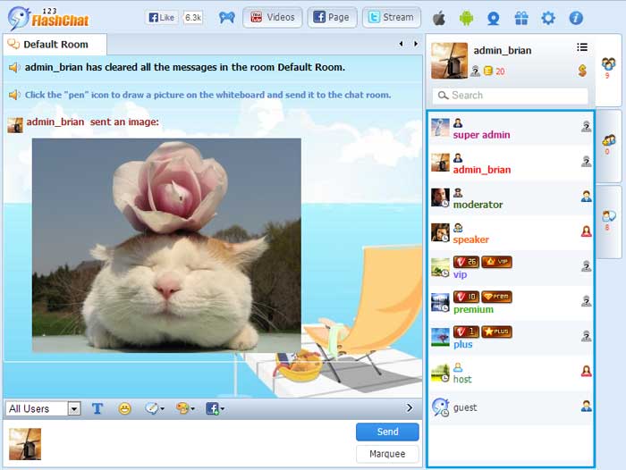 All Membership Levels in 123 Flash Chat Software All Membership Levels in 123 Flash Chat Software